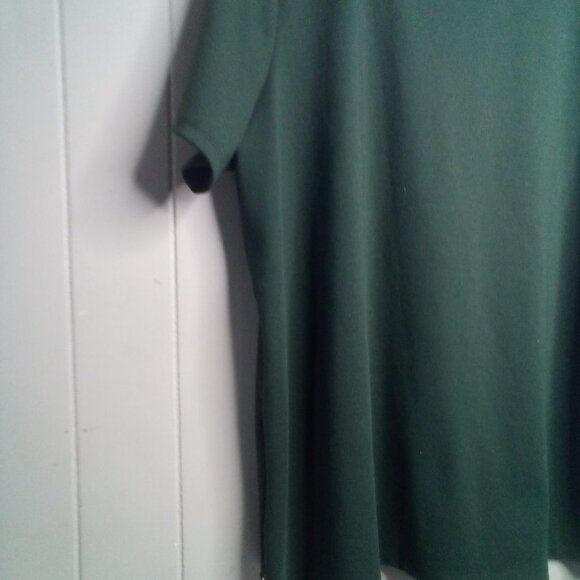 Brooke Shields Timeless Blouse XL Short Sleeve Side Zippers Green - Picture 7 of 12